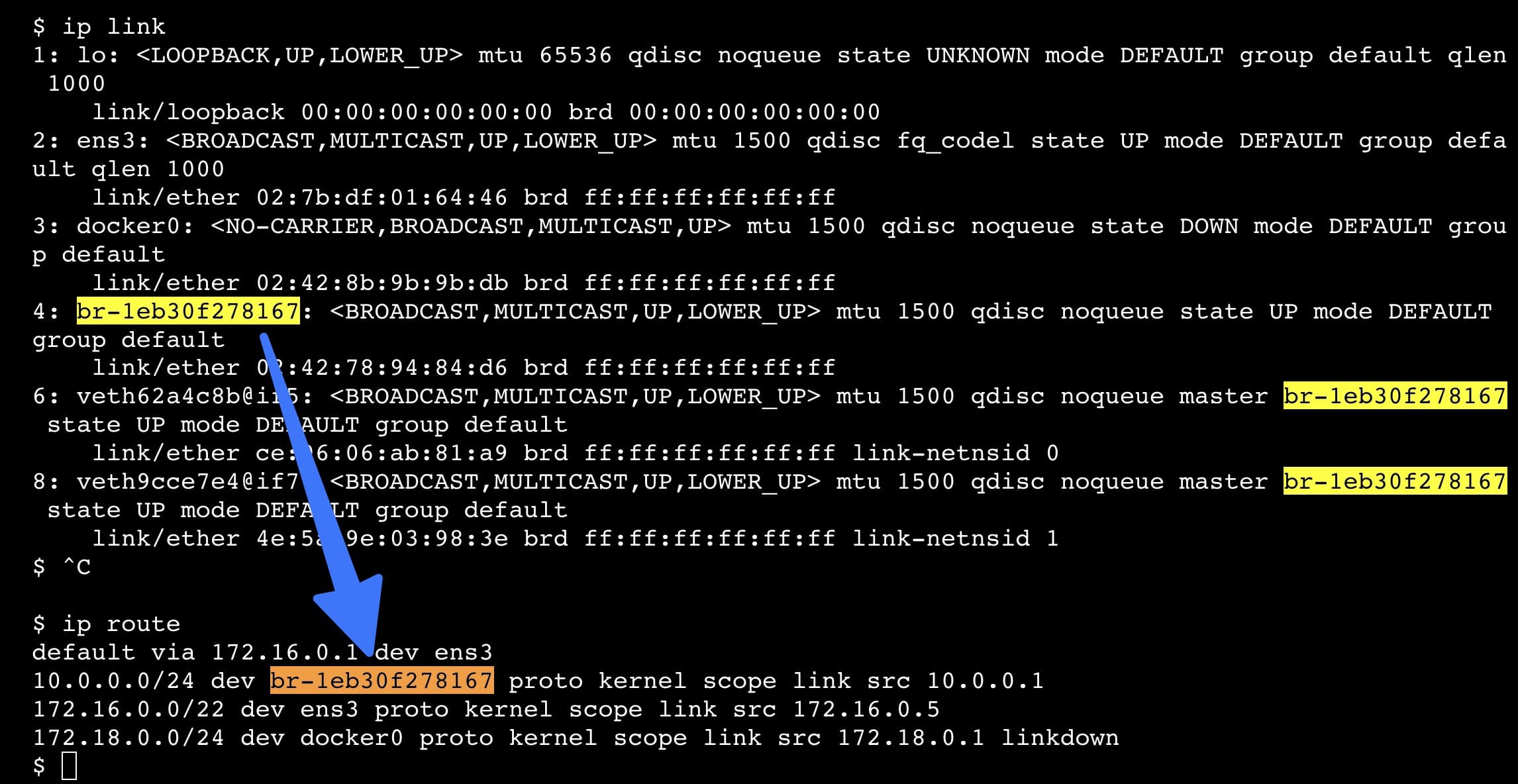 Docker connect to Ubuntu via network interface